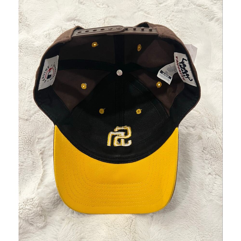 New SD San Diego PADRES Kids Youth Baseball Hat Cap OS Brown Fan Favorite MLB - Picture 7 of 7